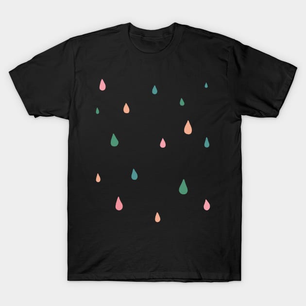 colorful raindrop pattern T-Shirt by moonlitdoodl